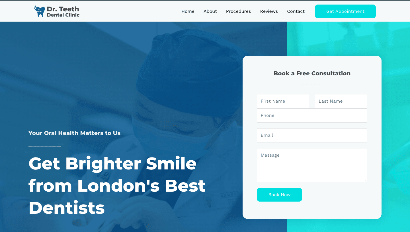 Medical One Pager Website